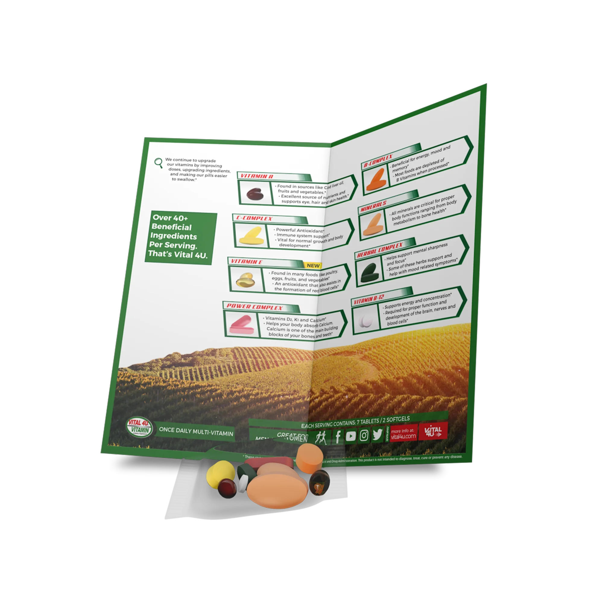 Vital 4U Vitamin Essentials 30 Day Supply Information Card