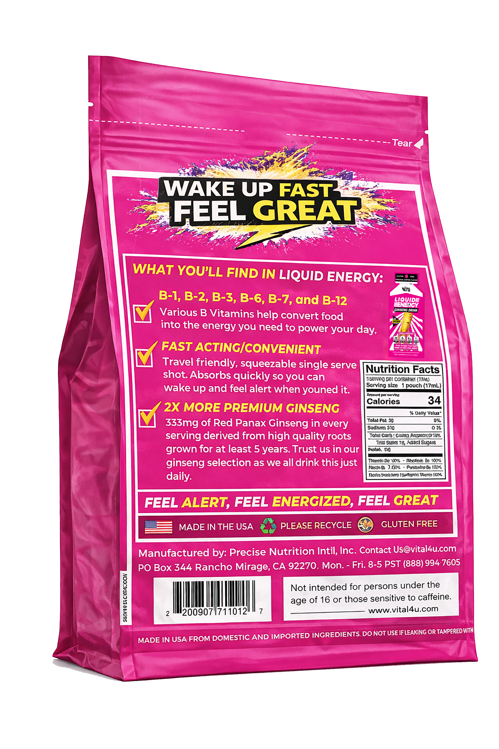 Liquid Energy Ginseng Drink Original Coffee