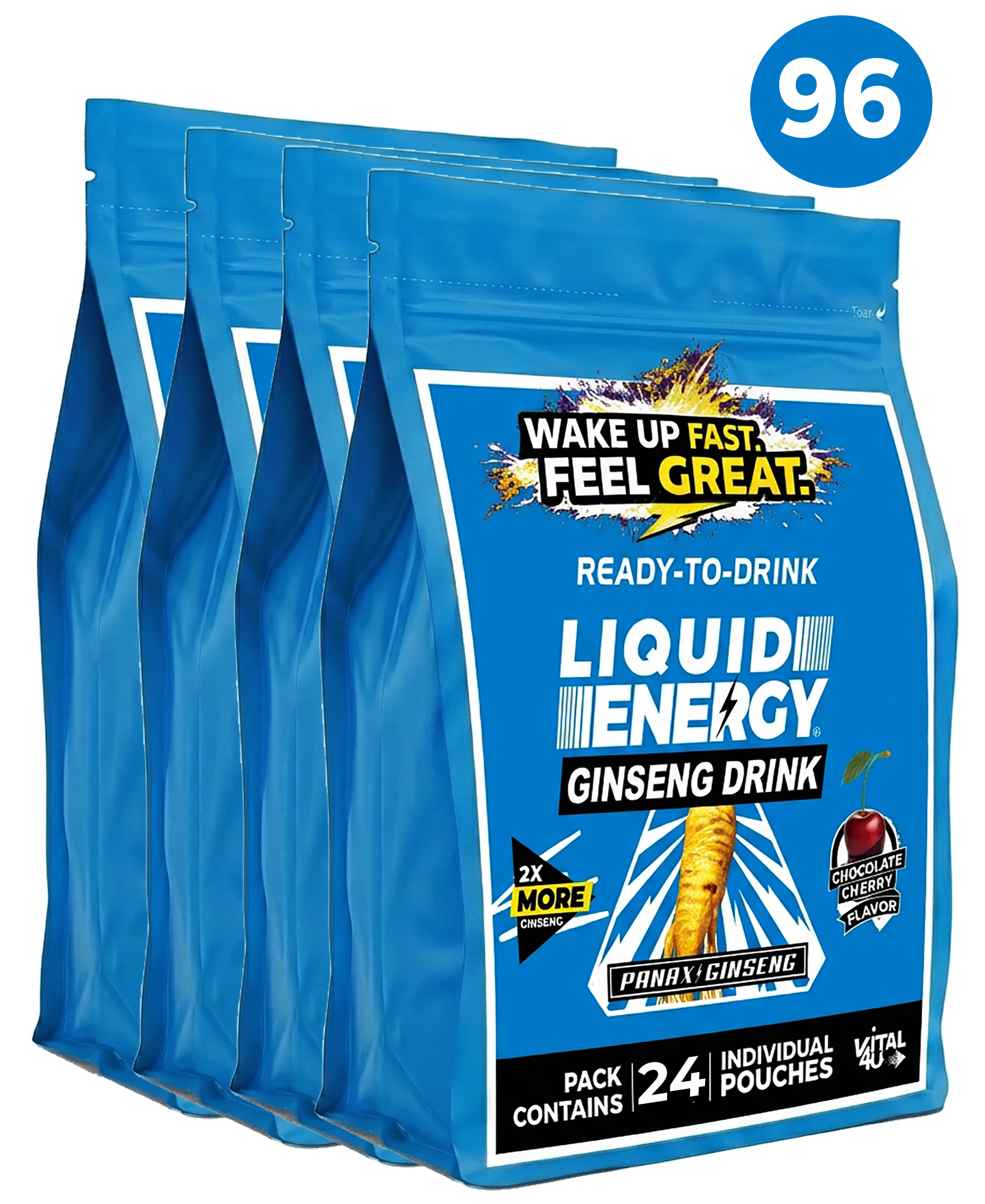 Liquid Energy Ginseng Drink Chocolate Cherry