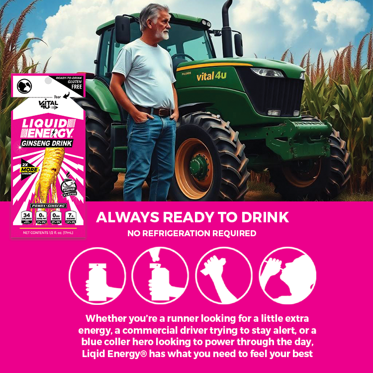 Liquid Energy Ginseng Drink 6 Pack Sample Pouch