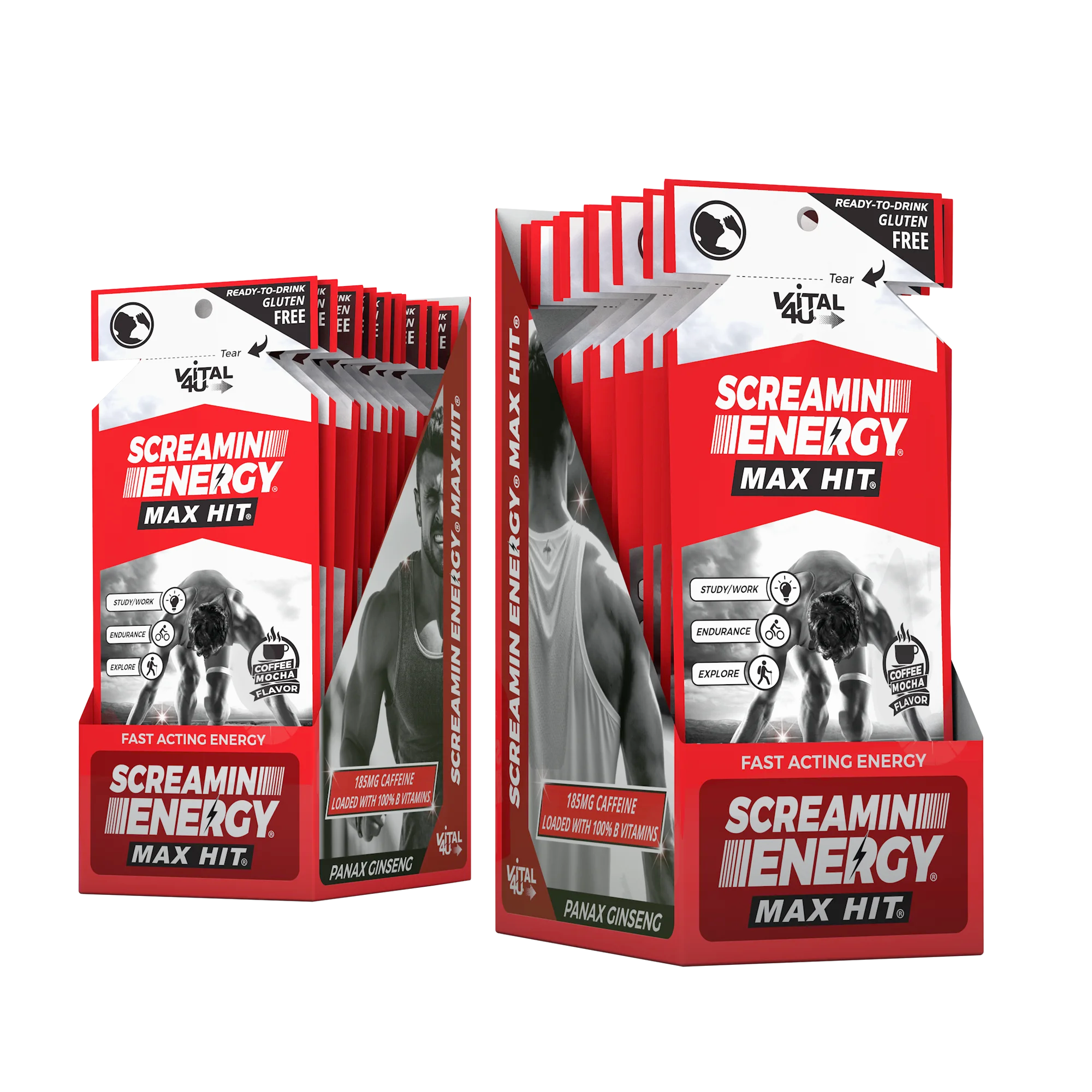 Screamin Energy Max Hit Coffee Mocha Flavor Boxes 24Ct