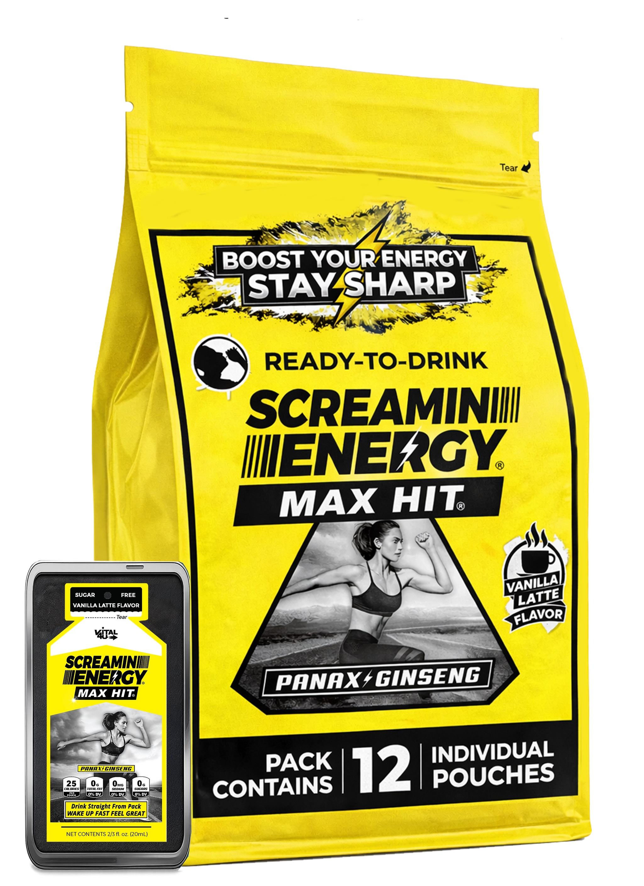 Screamin Energy | Vanilla Latte Energy Shots