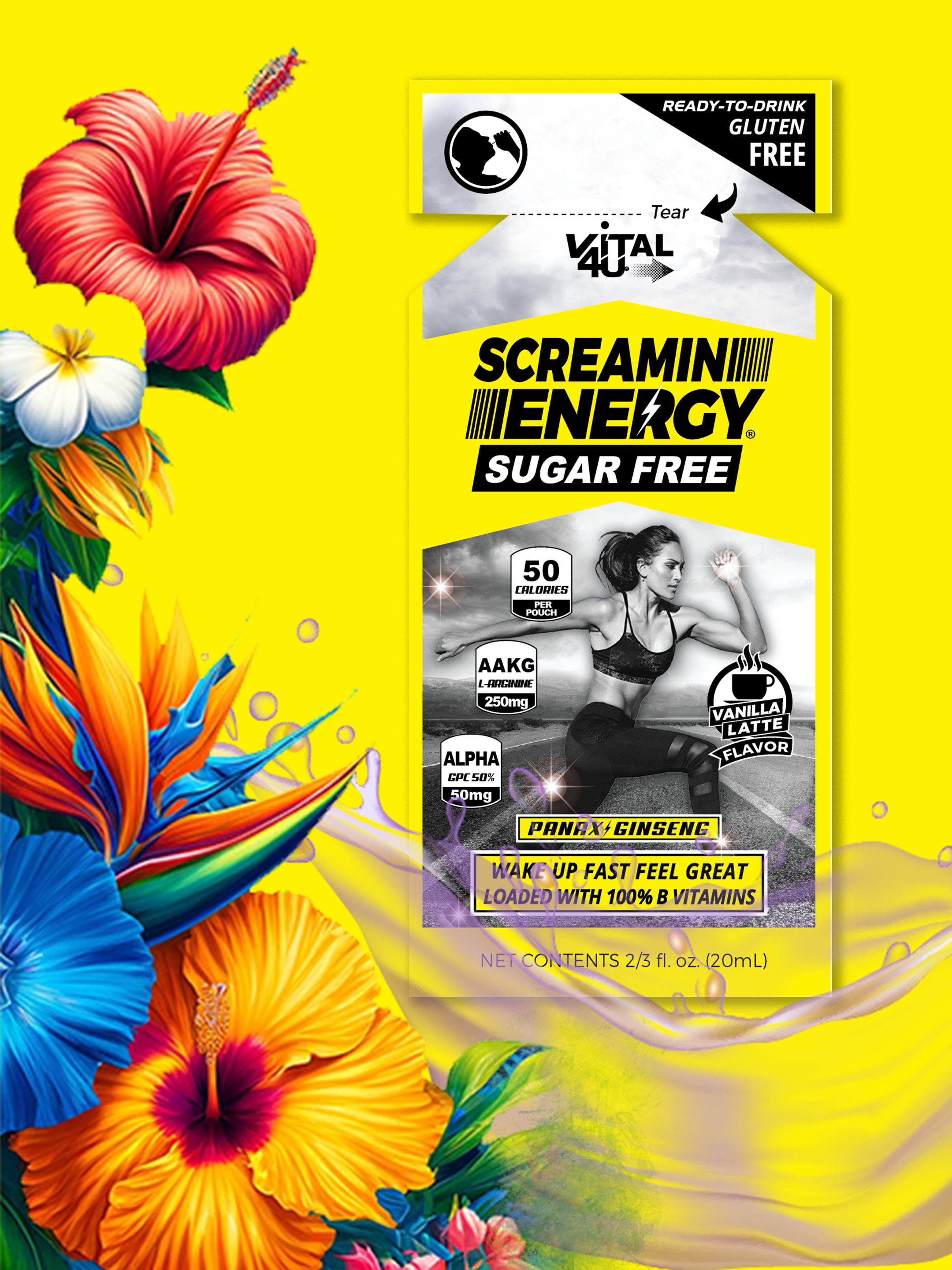 Screamin Energy Vanilla Latte Sugar Free