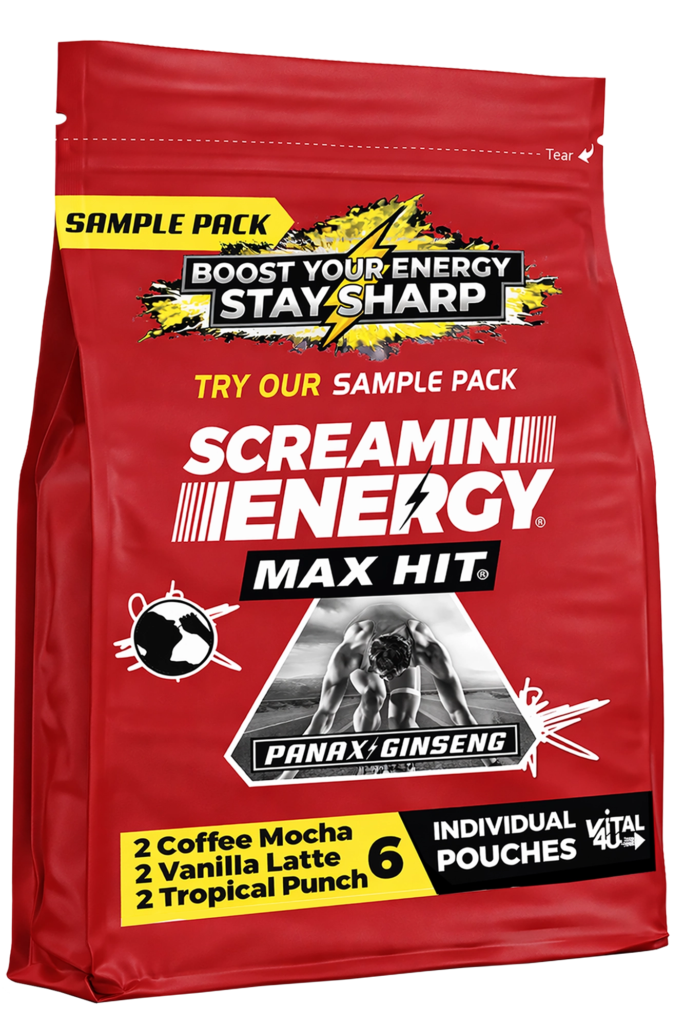 Screamin Energy Sample Pack - 6 Pouches