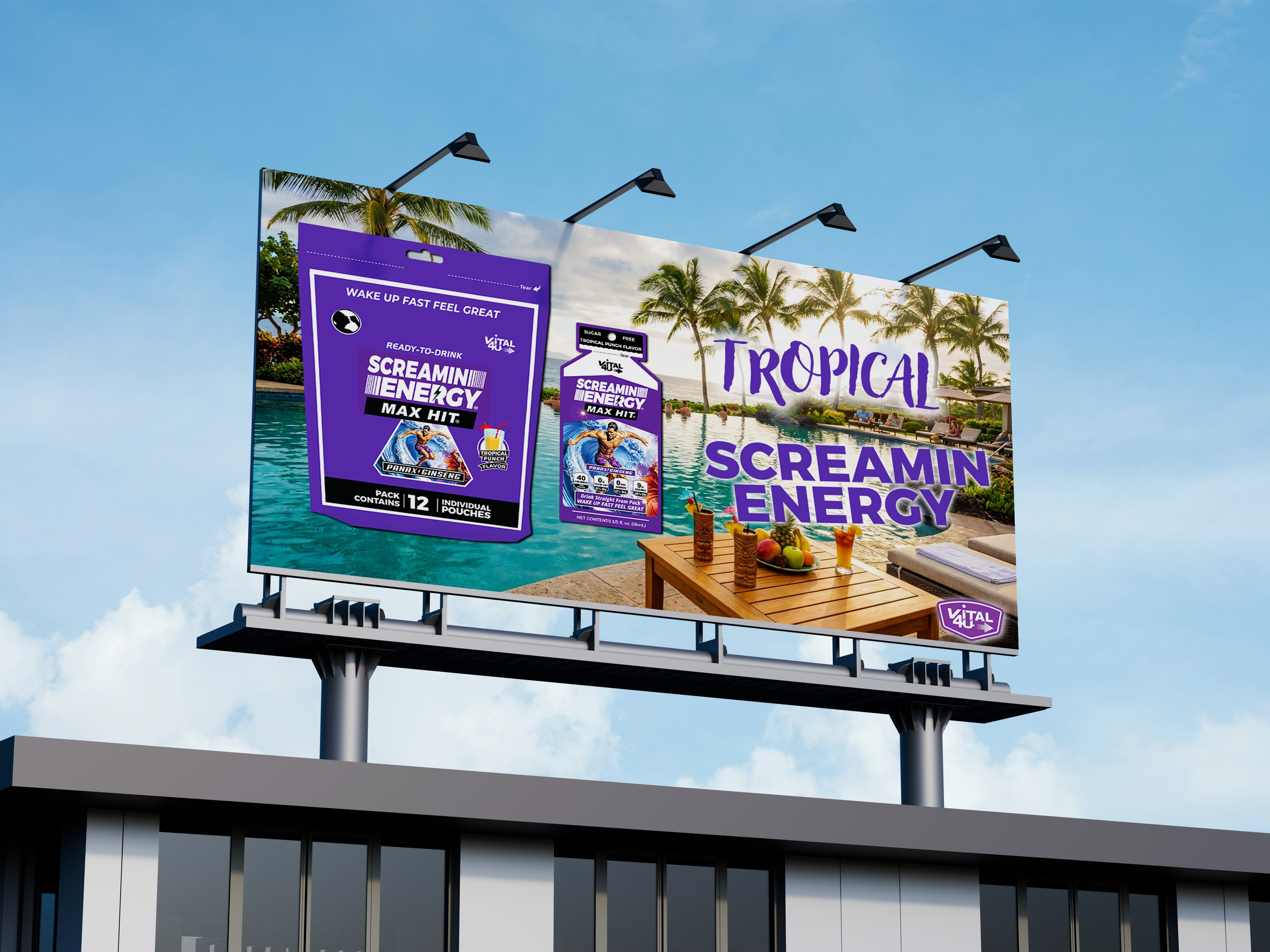 Screamin Energy Tropical Punch Sugar Free