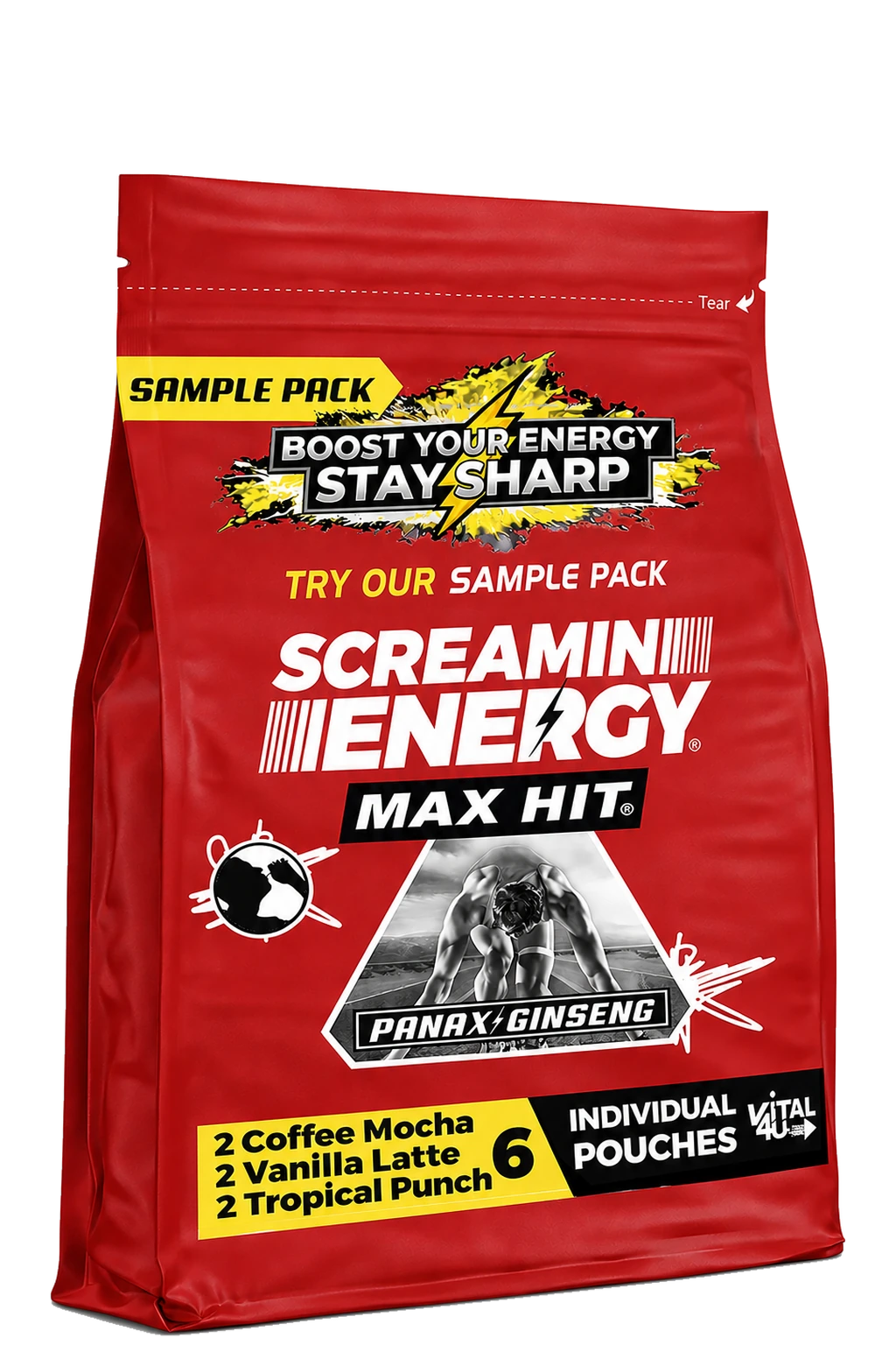 Screamin Energy Sample Pack - 6 Pouches