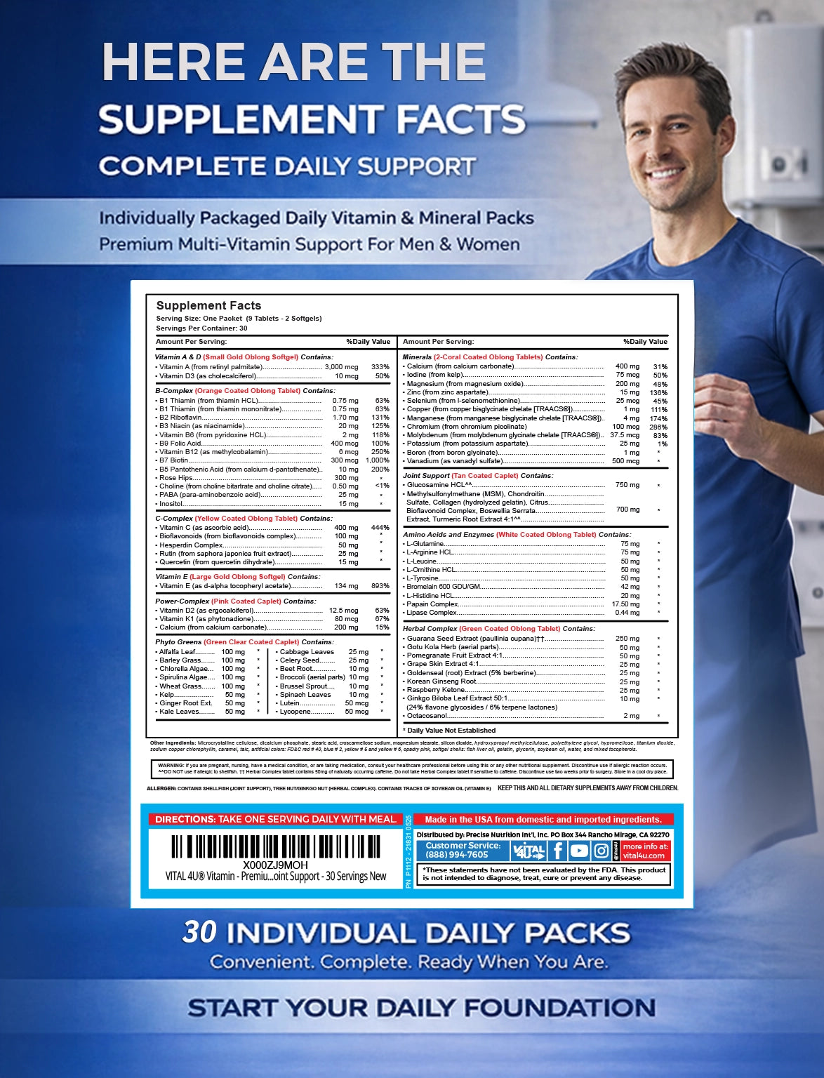 Vital 4U Premium 30 Day Multivitamin