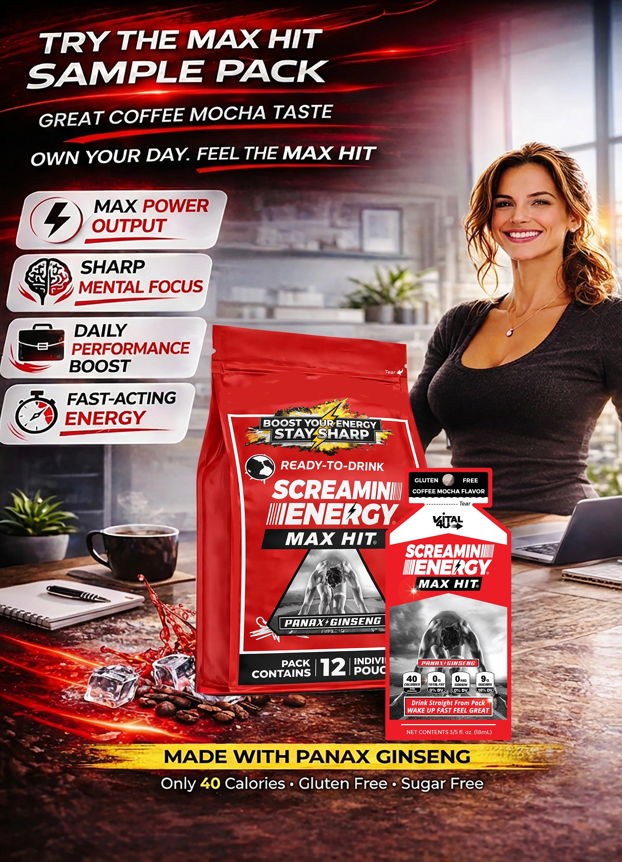 Café moca Screamin Energy® Max Hit®