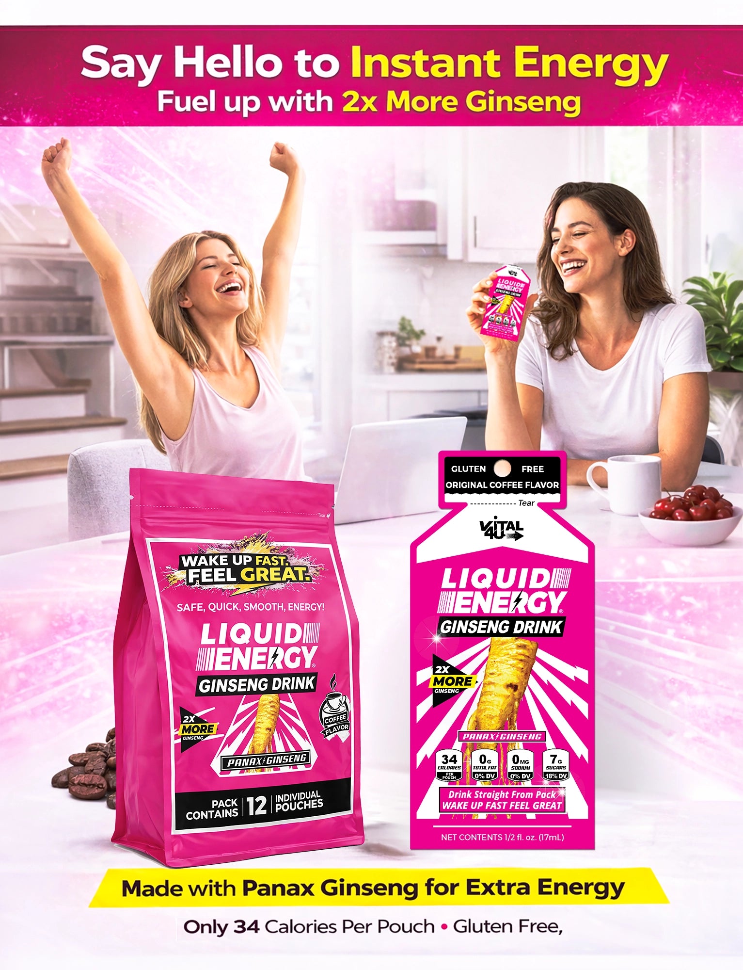 Bebida de café con ginseng Liquid Energy®