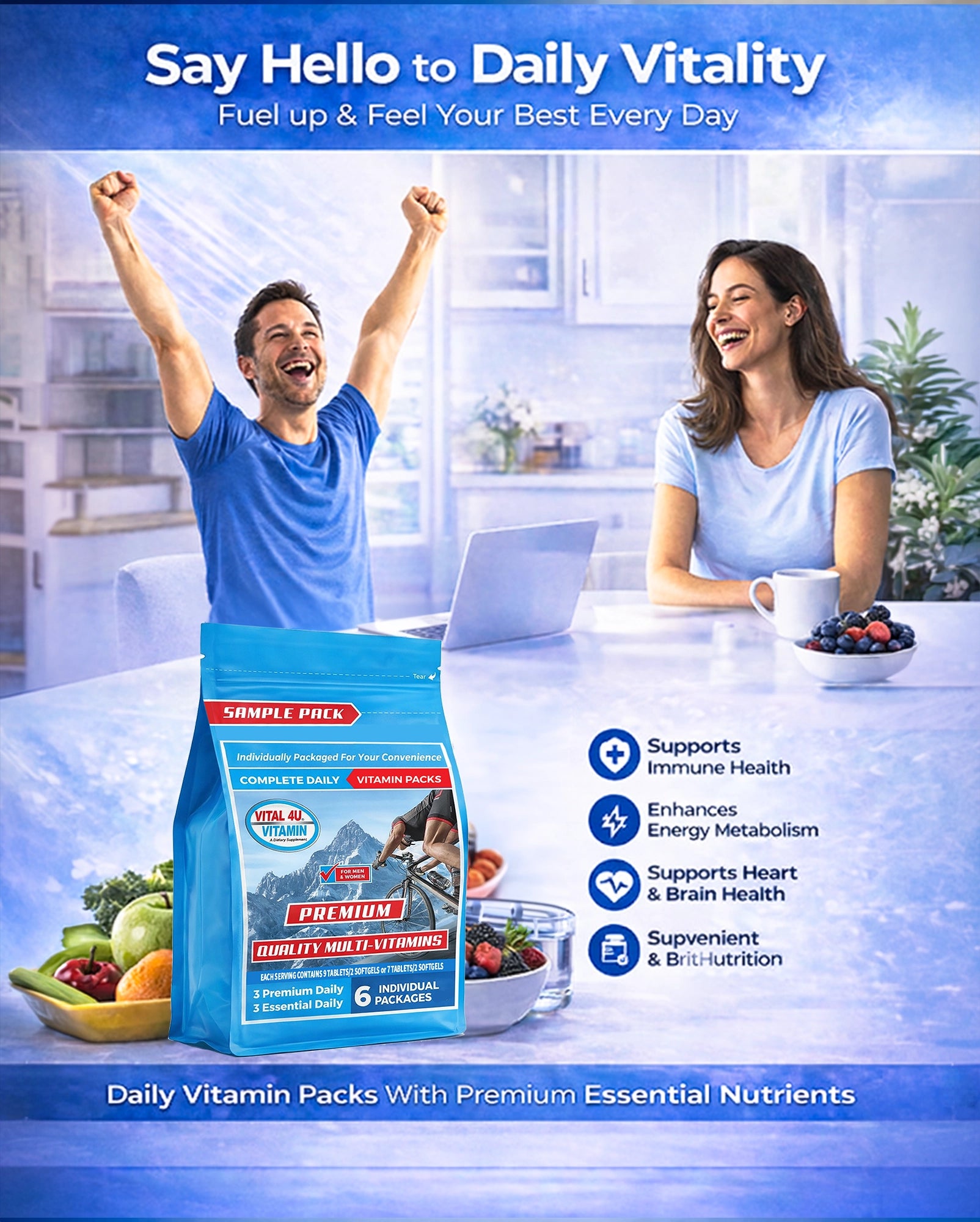 Vital 4U 6 Pack Vitamin Sample