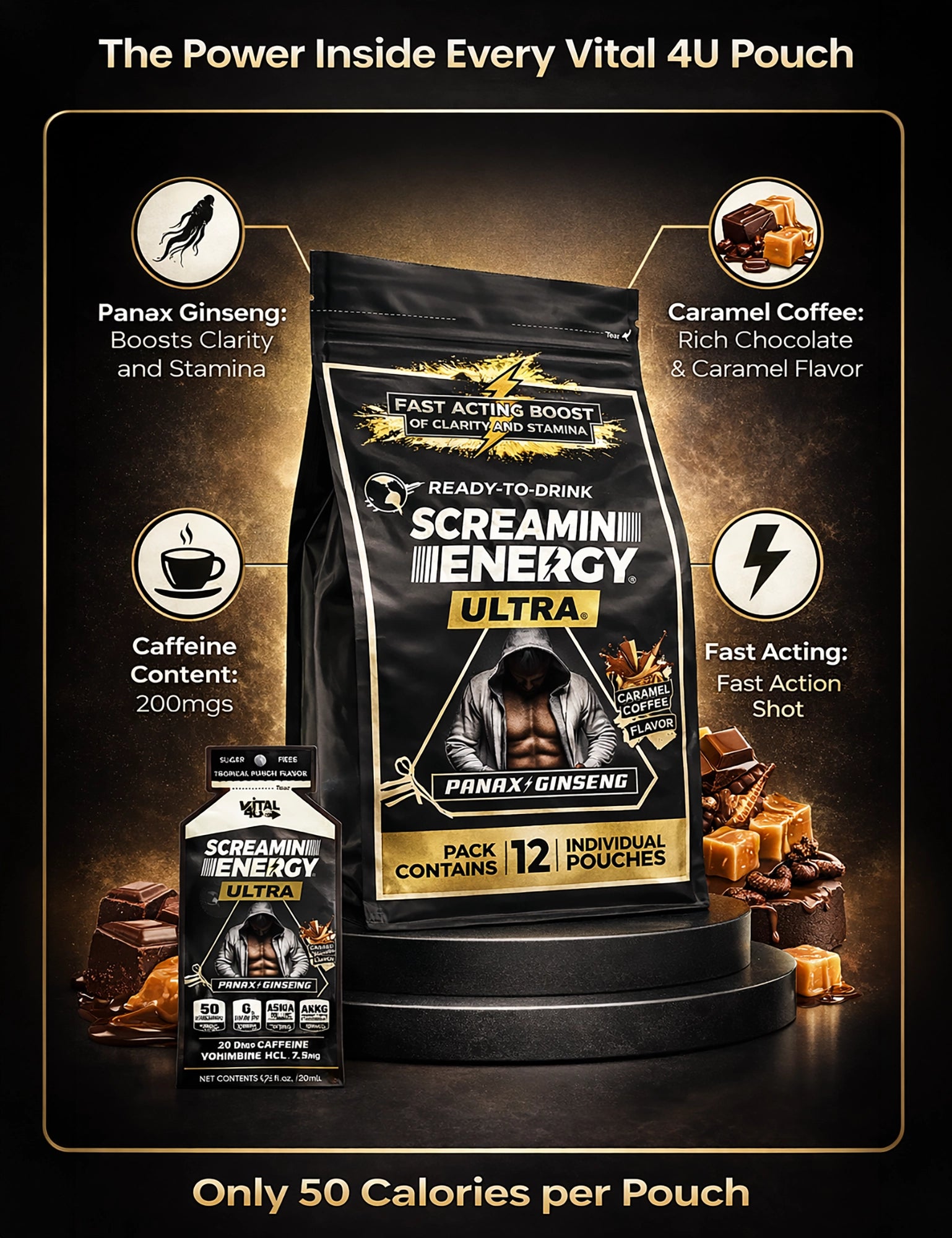 Café con caramelo ultra Screamin Energy®