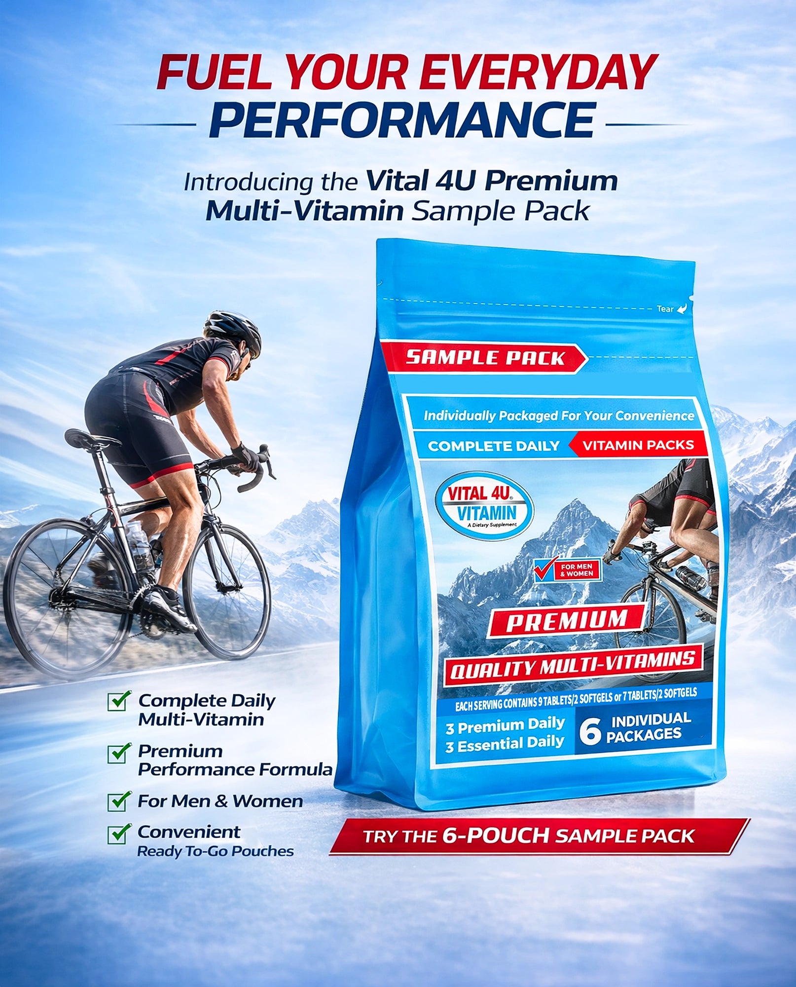 Vital 4U 6 Pack Vitamin Sample