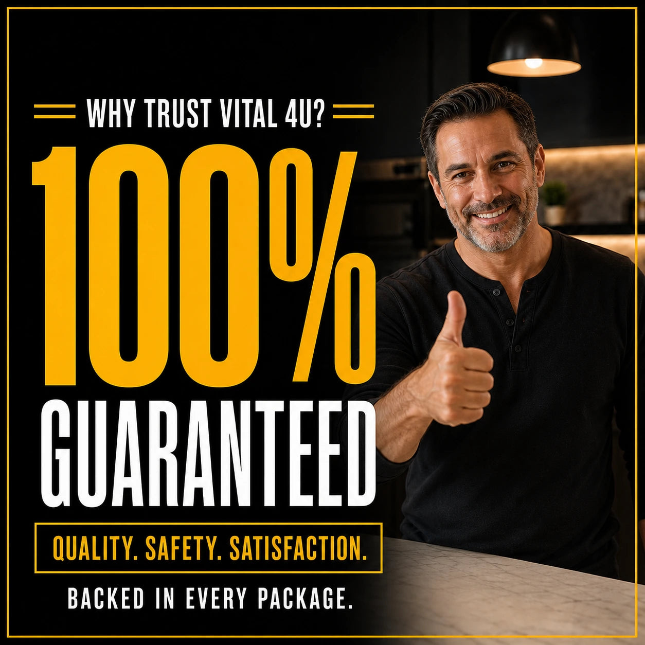 All Vital 4U products are backed by our 100% guarantee and prepared under the highest standards of safety and cleanliness to ensure quality in every package.