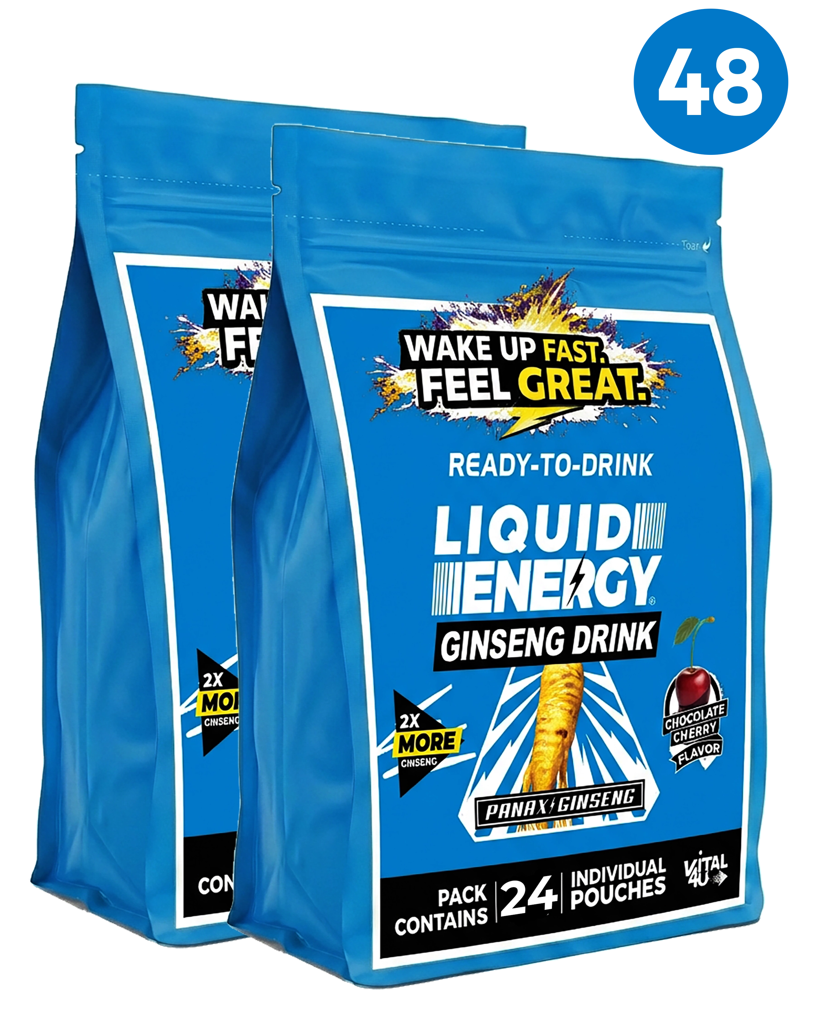 Liquid Energy Ginseng Drink Chocolate Cherry