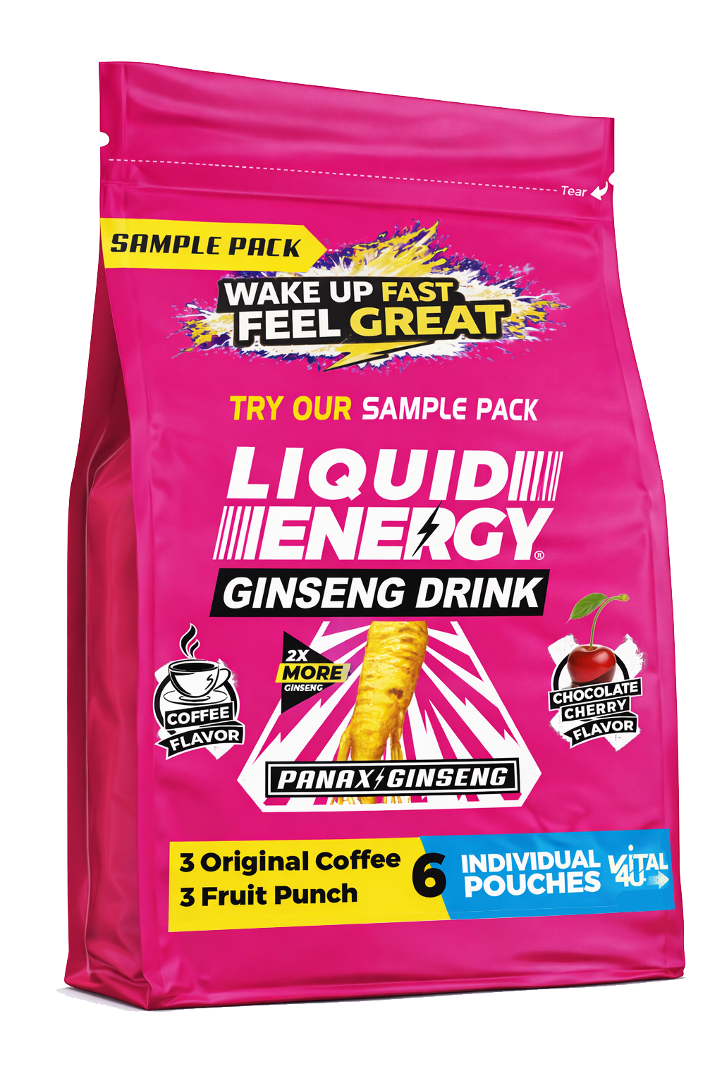 Liquid Energy Ginseng 6 Pack Sample Pack