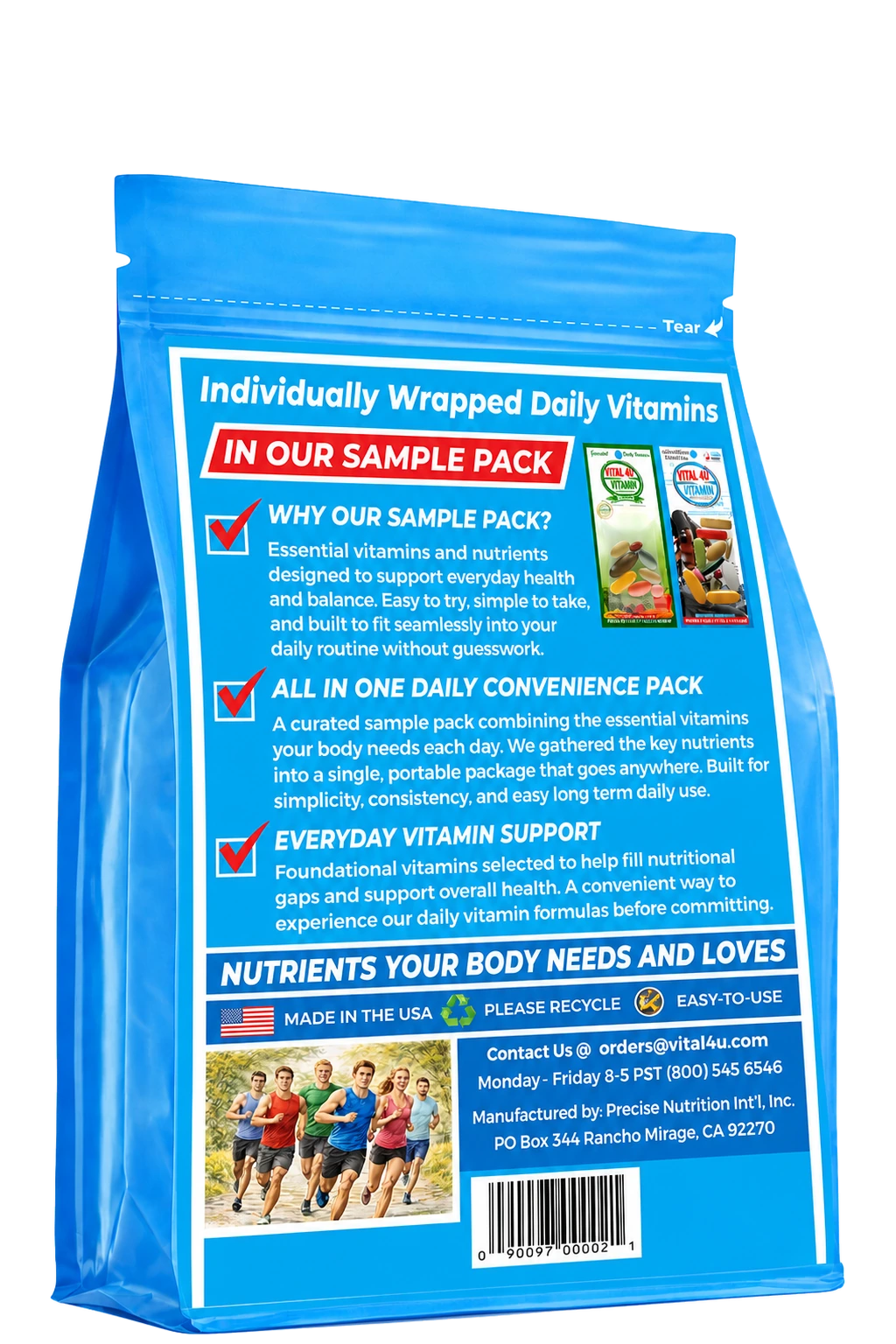 Vital 4U Vitamin Sample Pack - 6 Pouches