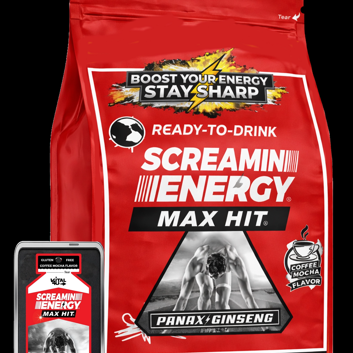 Screamin Energy Coffee Mocha | Single-Use Energy Shot