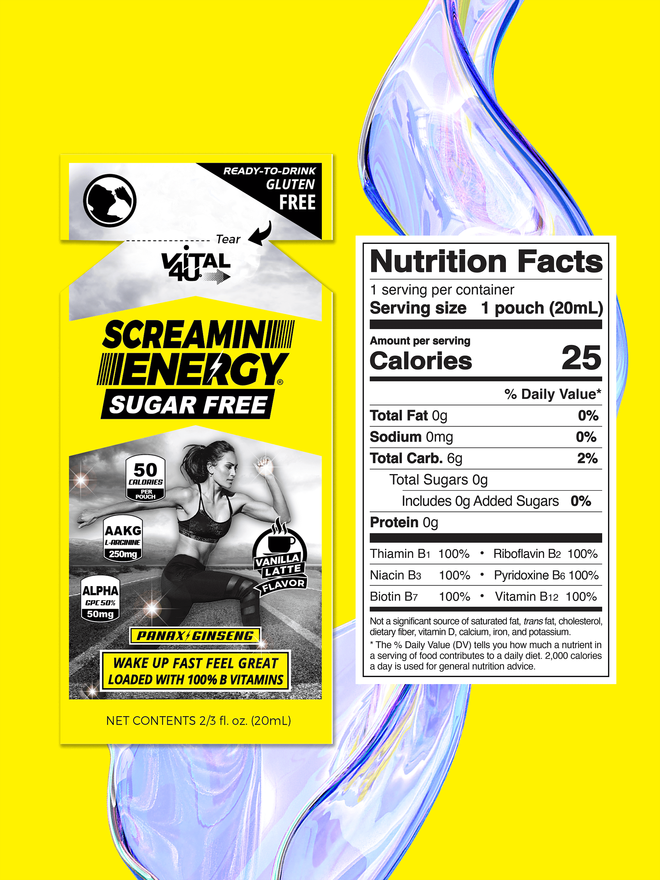 Screamin Energy Sugar Free Vanilla Latte