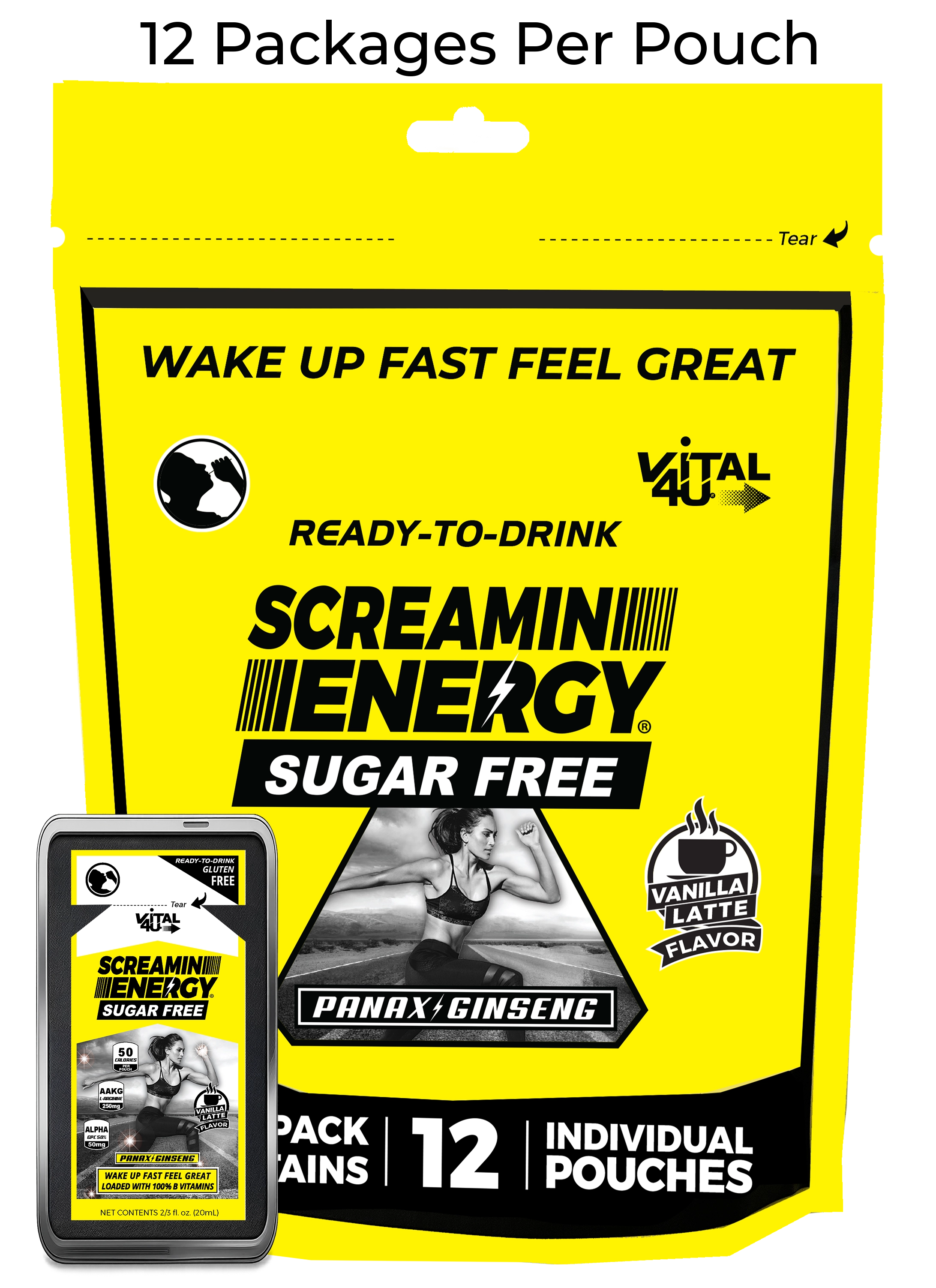 Screamin Energy Sugar Free Vanilla Latte