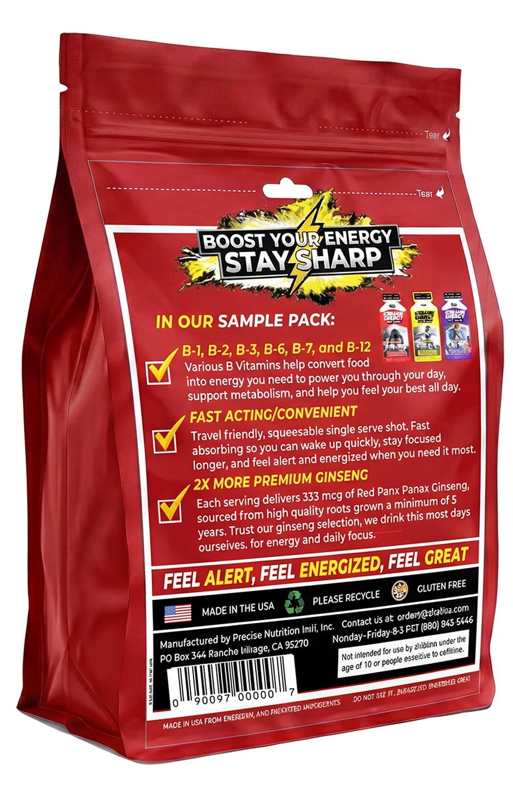 Screamin Energy Sample Pack - 6 Pouches
