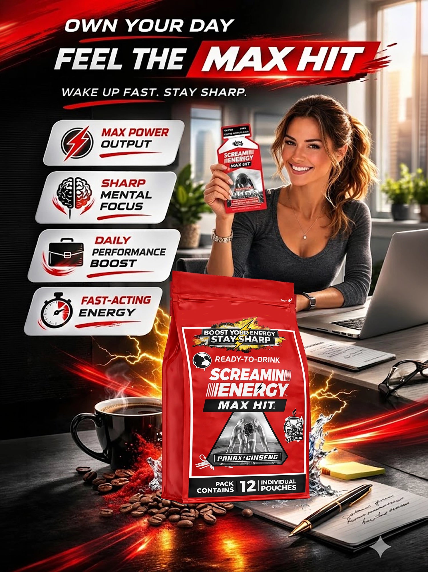 Café moca Screamin Energy® Max Hit®