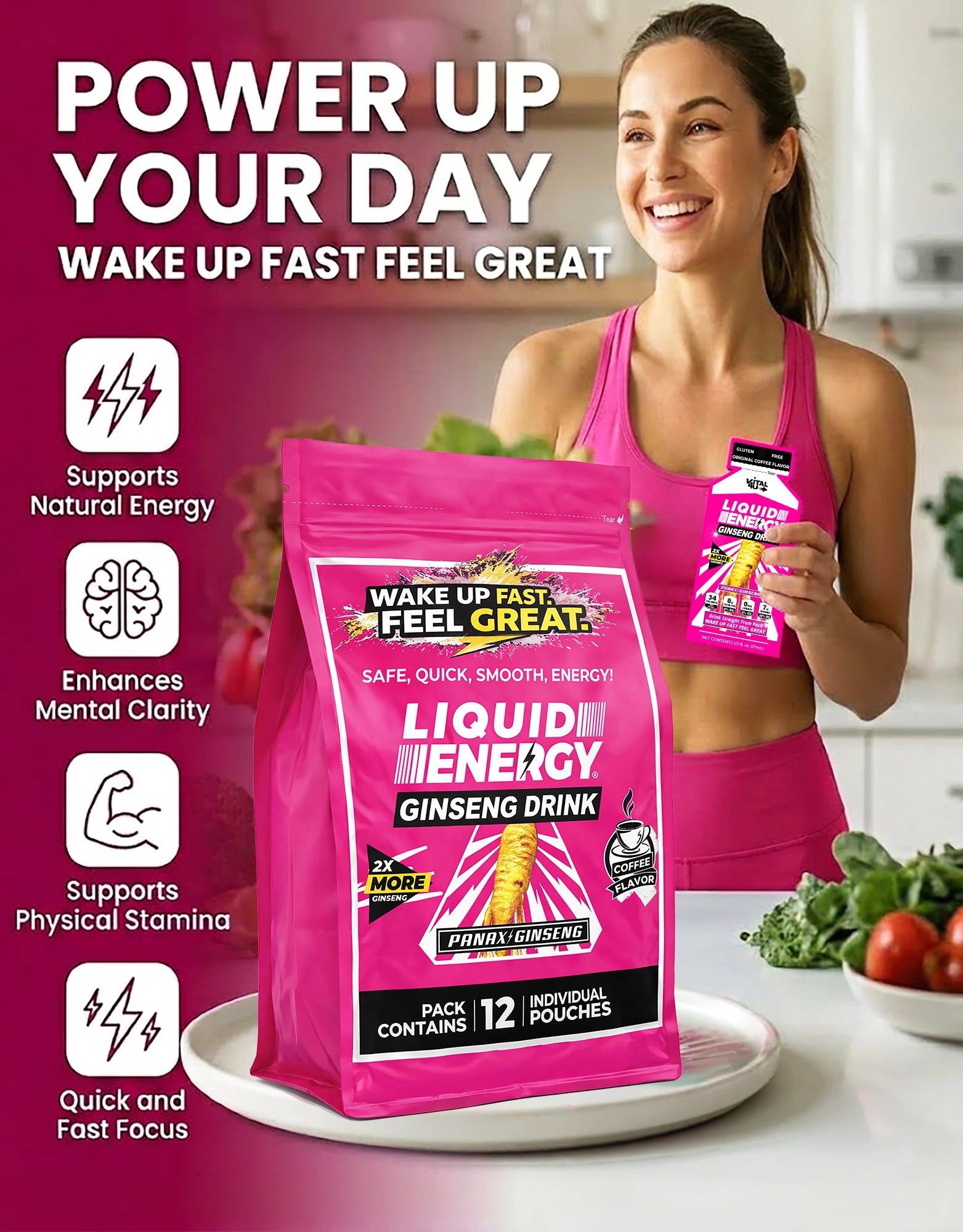 Bebida de café con ginseng Liquid Energy®