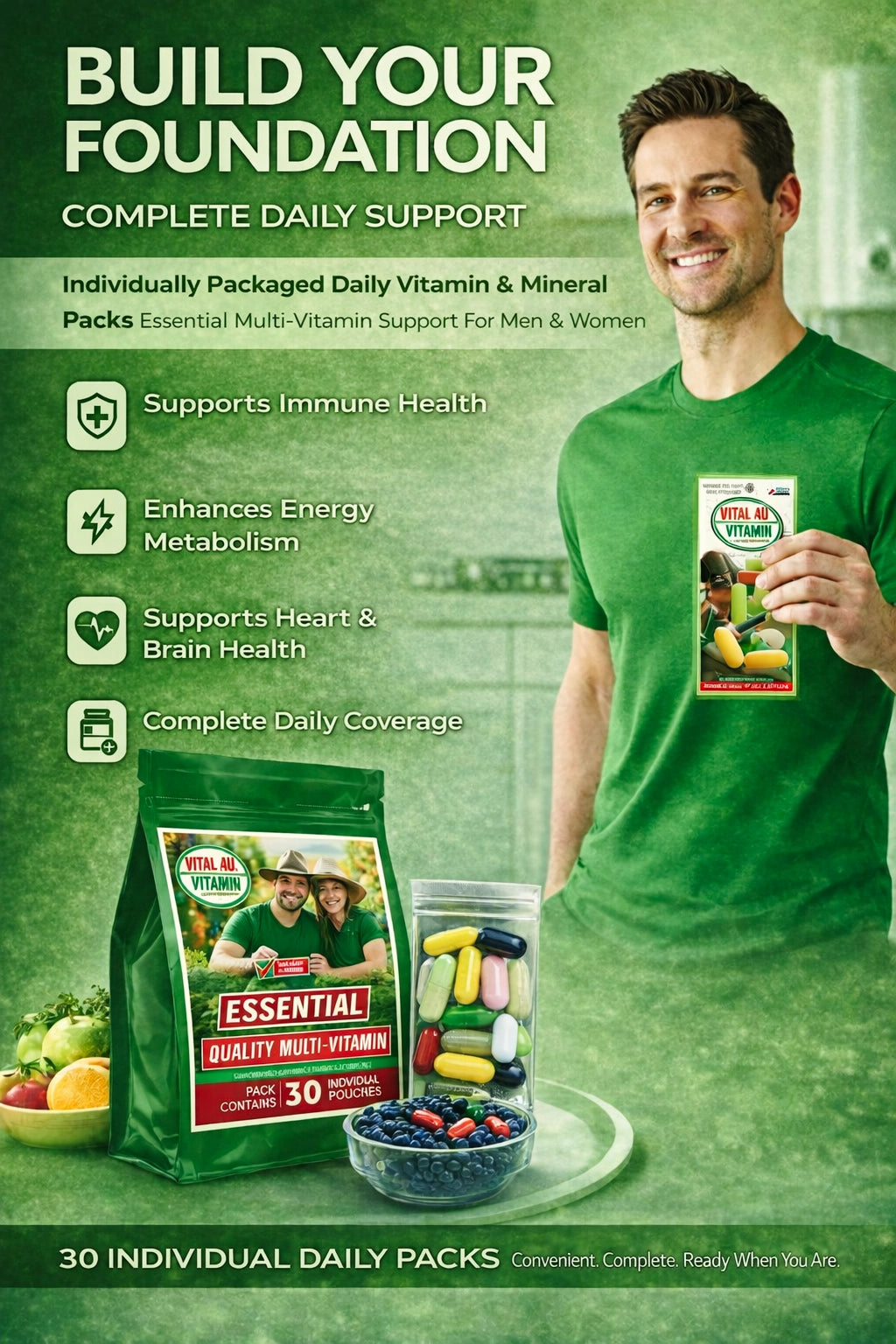 Vital 4U Essential 30 Day Multivitamin