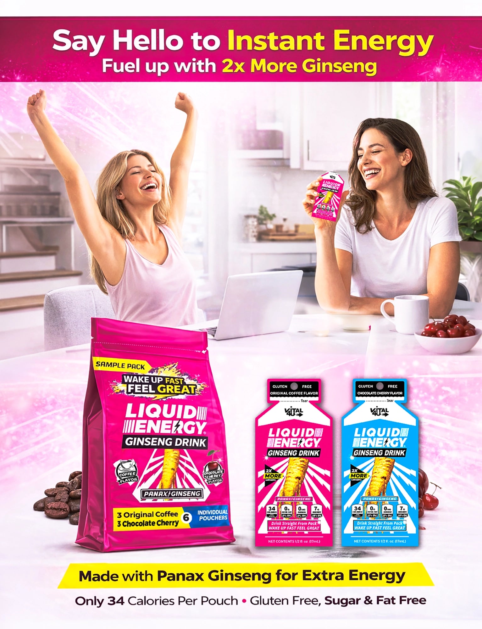 Liquid Energy Ginseng 6 Pack Sample Pack