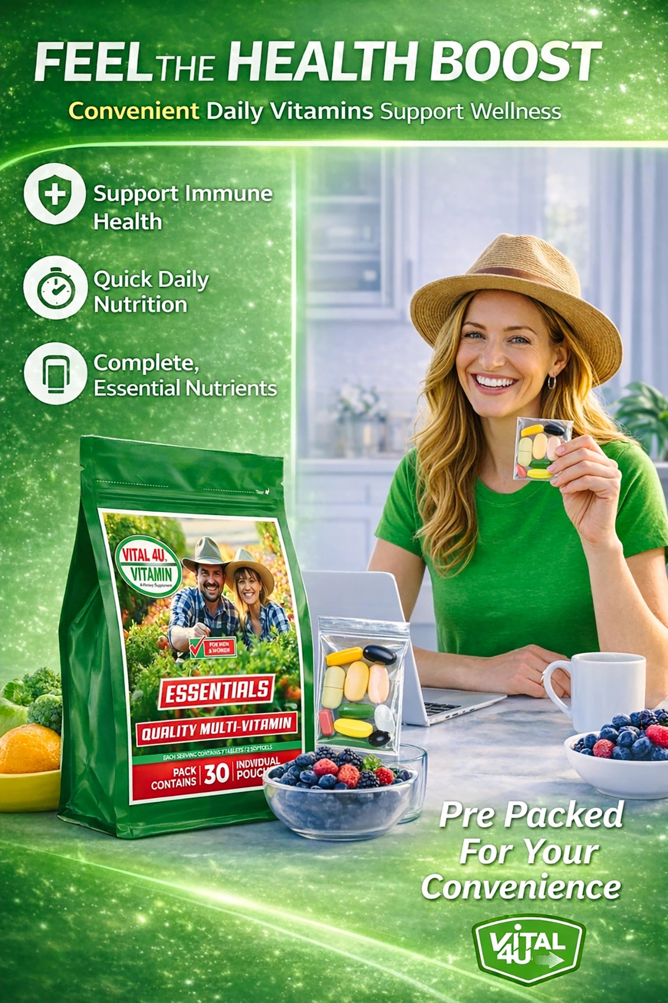 Vital 4U Essential 30 Day Multivitamin