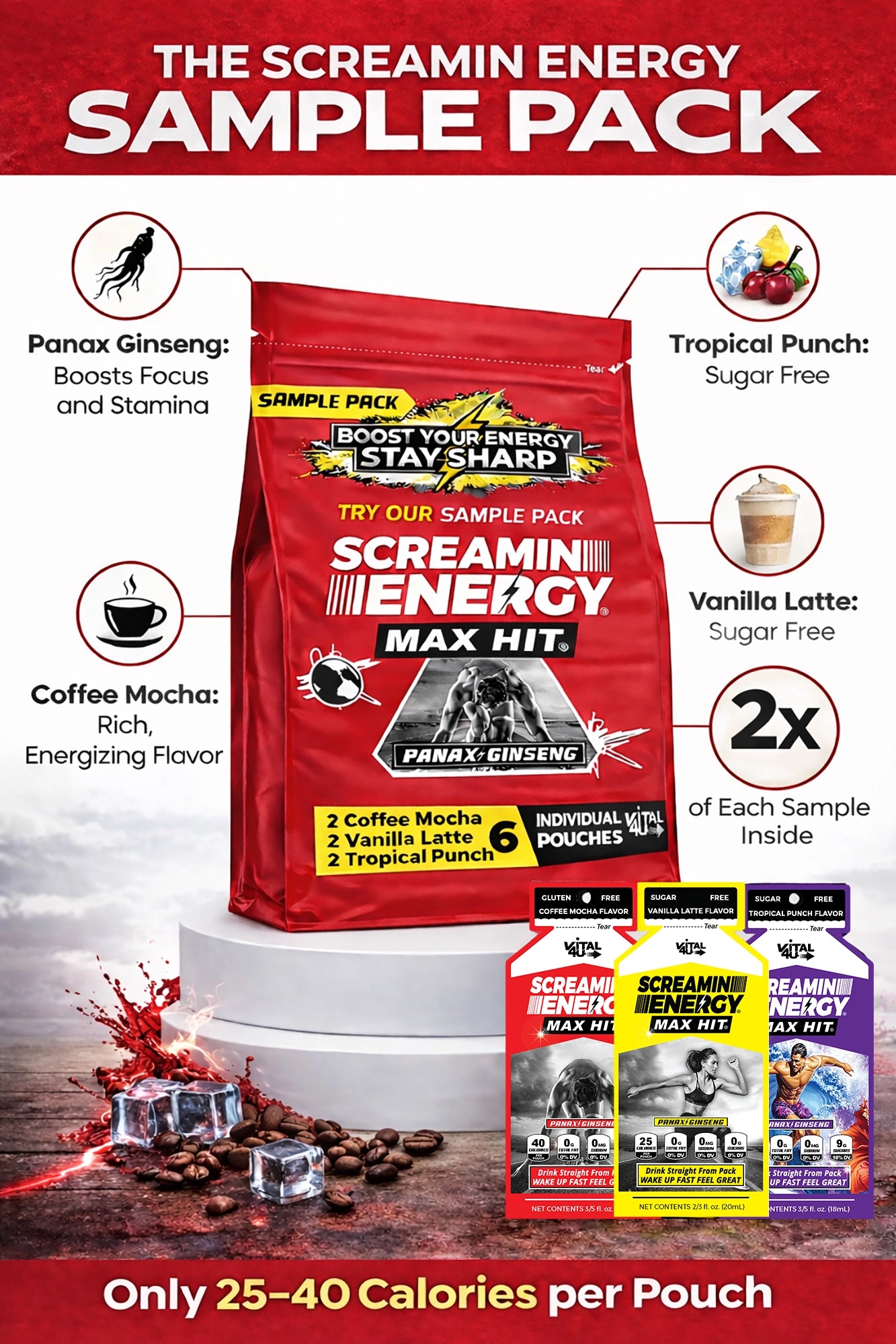 Screamin Energy 6 Pack Sample