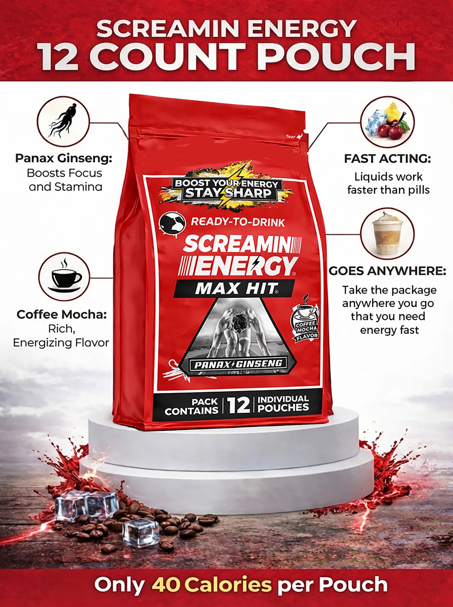 Café moca Screamin Energy® Max Hit®