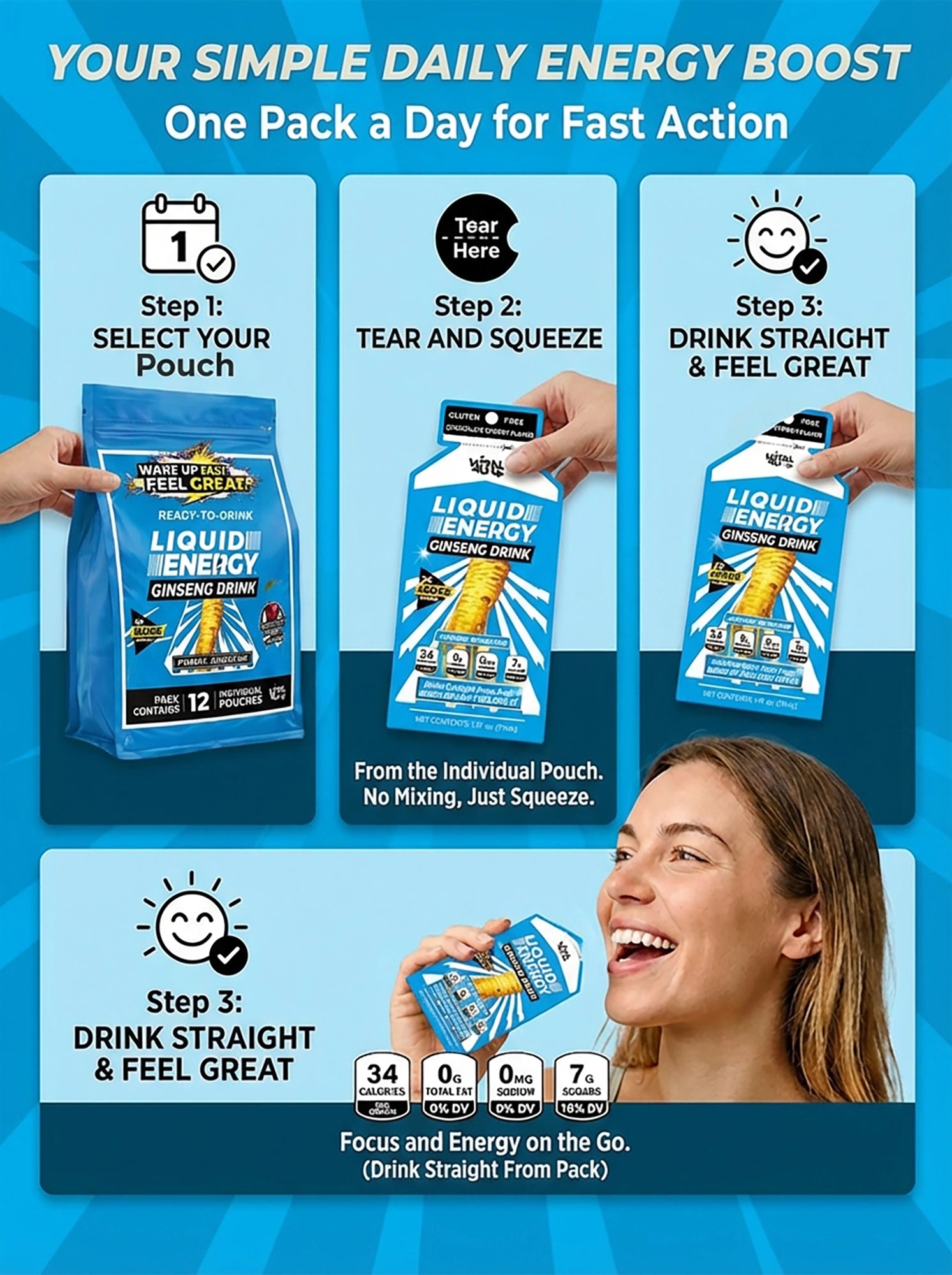 Liquid Energy Ginseng Drink Chocolate Cherry