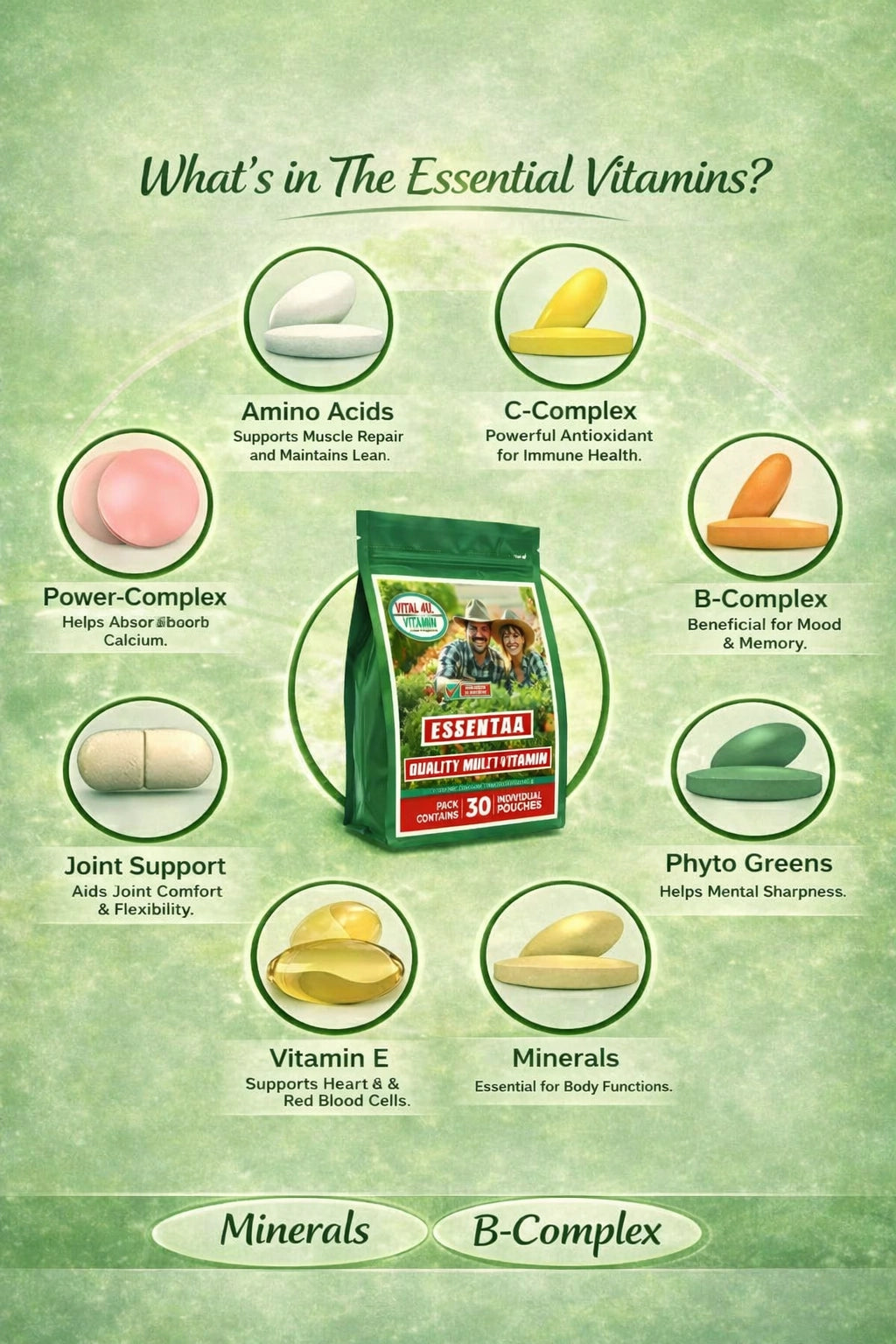 Vital 4U Essential 30 Day Multivitamin