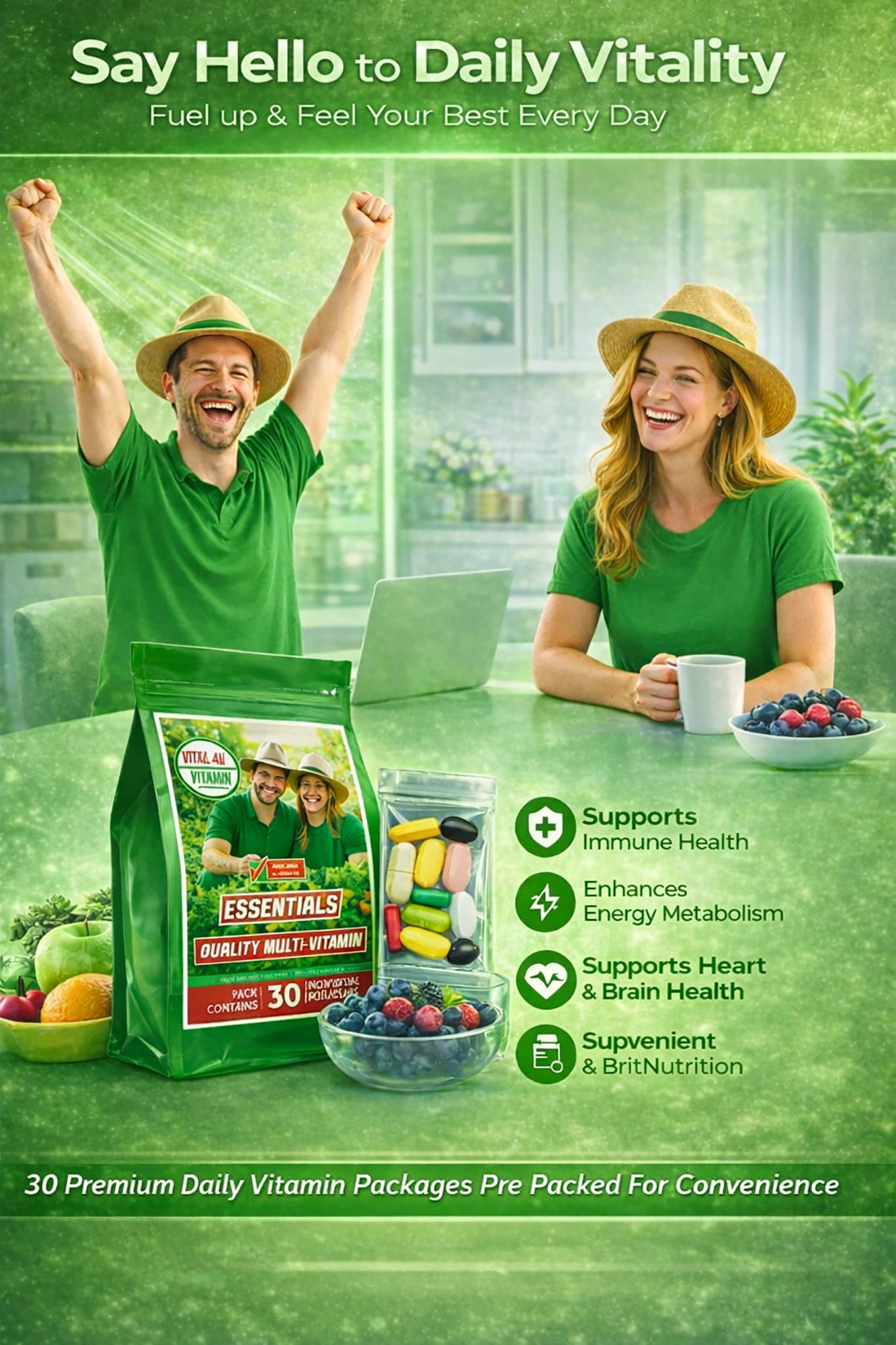 Vital 4U Essential 30 Day Multivitamin