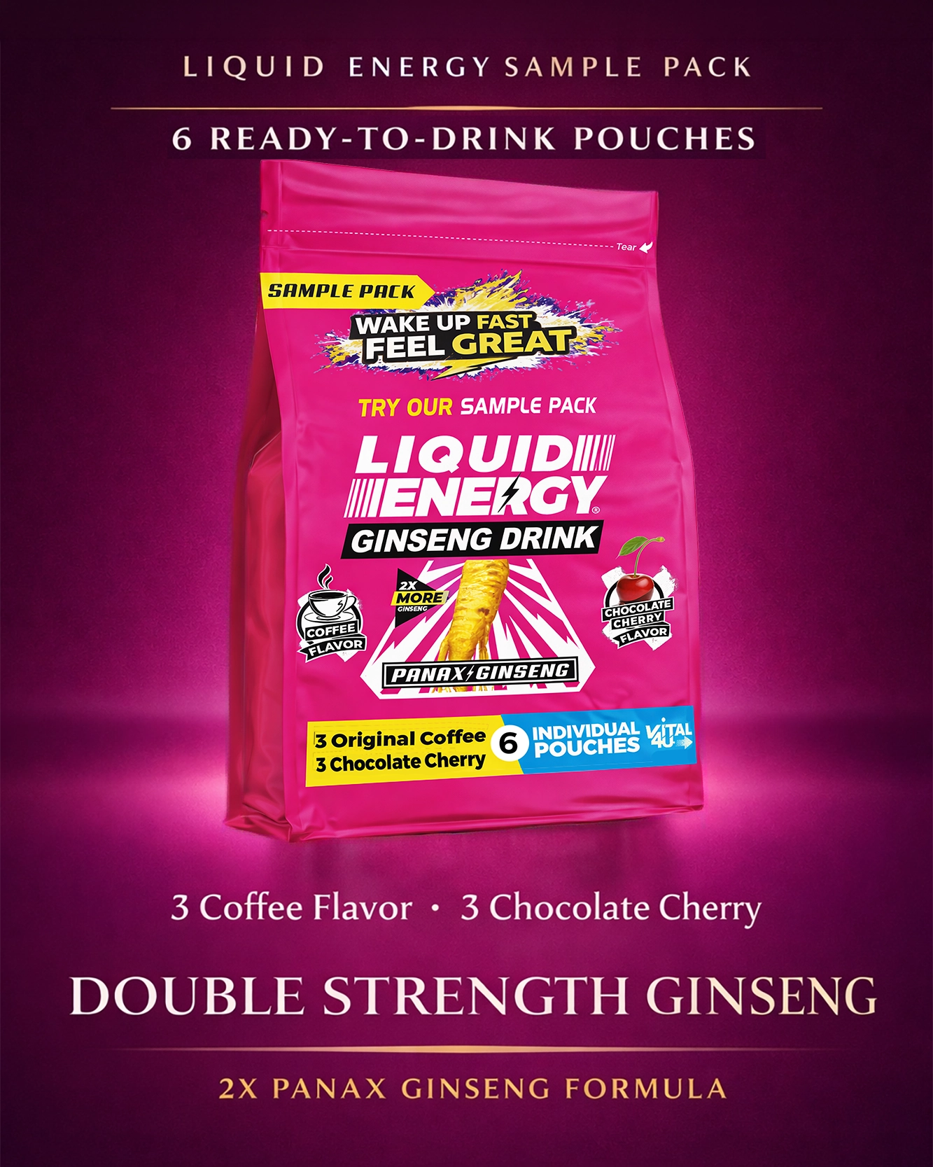 Liquid Energy Ginseng 6 Pack Sample