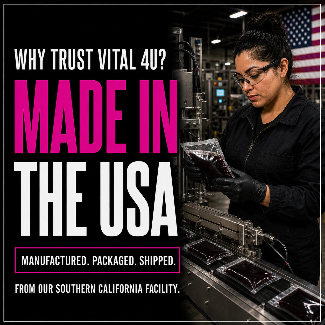 All of our energy products are manufactured, packaged and shipped from our facility in Southern California.