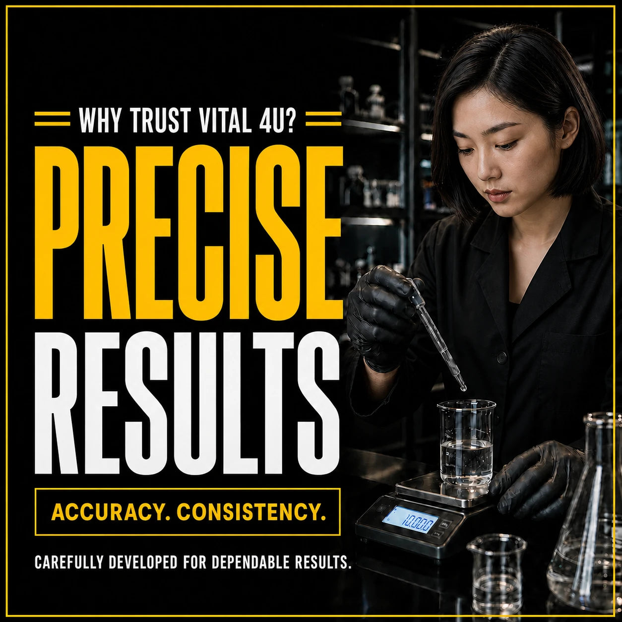 We meticulously develop and craft every liquid formulation with precision.