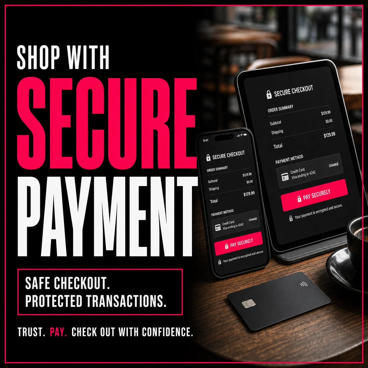 Our systems are fully updated with the latest technologies to ensure your transaction is safe and secure.